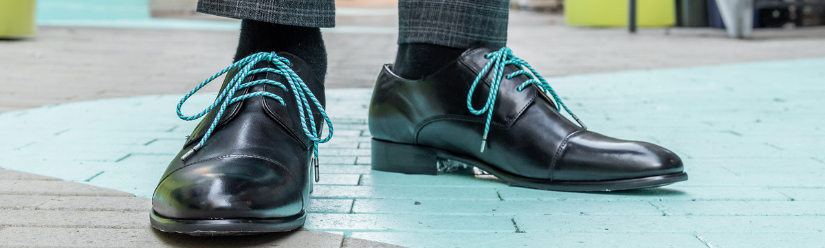 Striped Dress Shoelaces for Men | Whiskers Laces