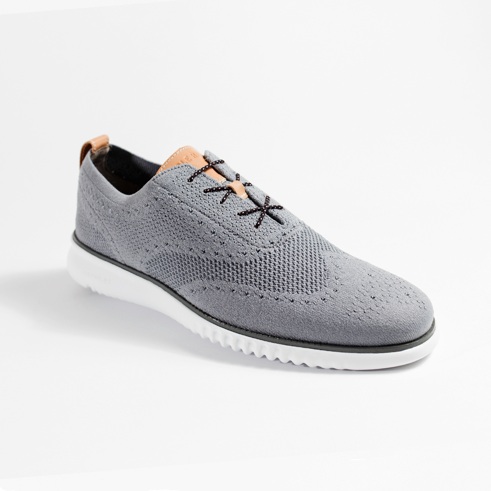 Black and Pink Dress Shoelaces 33" with Gray Sneakers | Whiskers Laces