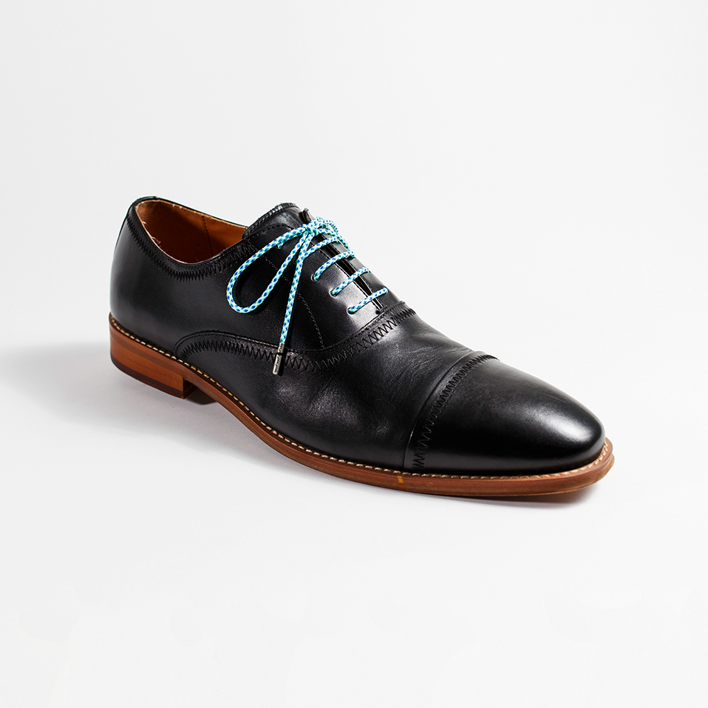 Blue Light Green & White Braided Whiskers 33" Men's Dress Shoelaces Black Johnston & Murphy Men's Dress Shoe