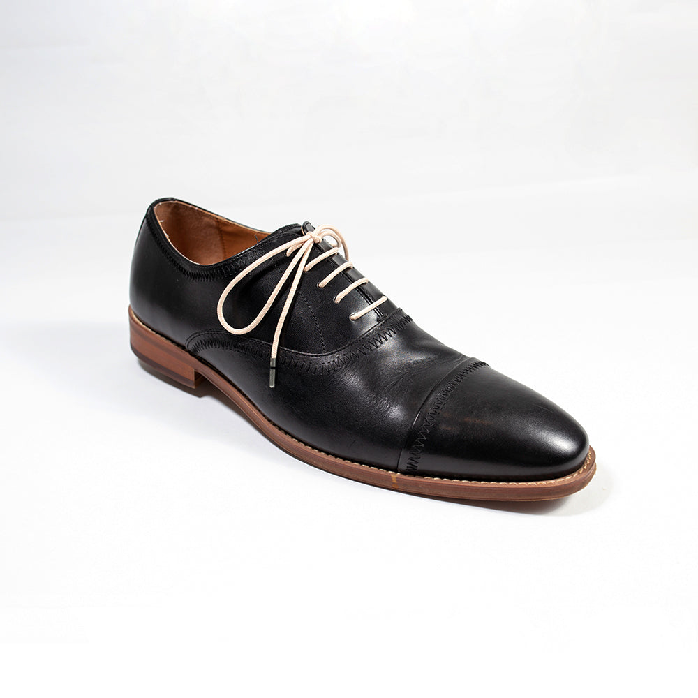 chinese dress ladies Men Light Brown Black Laces Genuine Leather Shoes