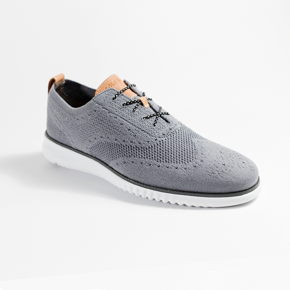 Black and White Dress Shoelaces 33" with Gray Sneakers | Whiskers Laces