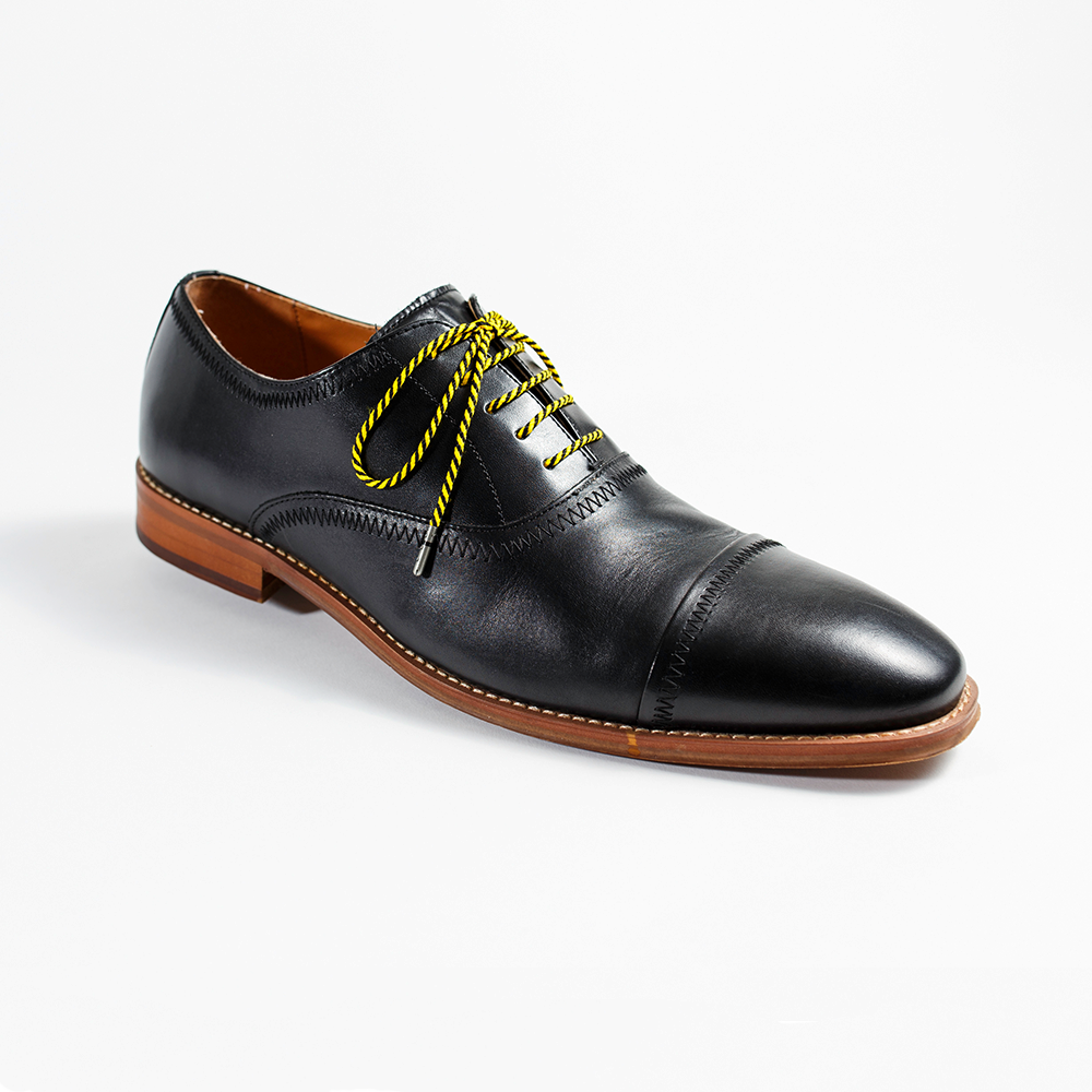 Black & Yellow 33" Dress Shoelaces Black Johnston & Murphy Men's Dress Shoe