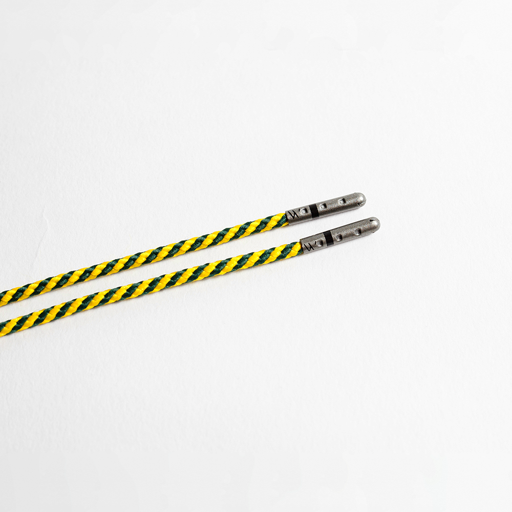 Dark Green & Yellow Whiskers 33" Men's Shoestrings