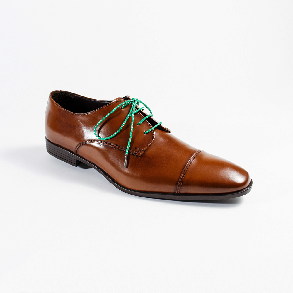 Green & White Ticked Whiskers 33" Men's Dress Shoelaces Brown Cole Haan Men's Dress Shoe
