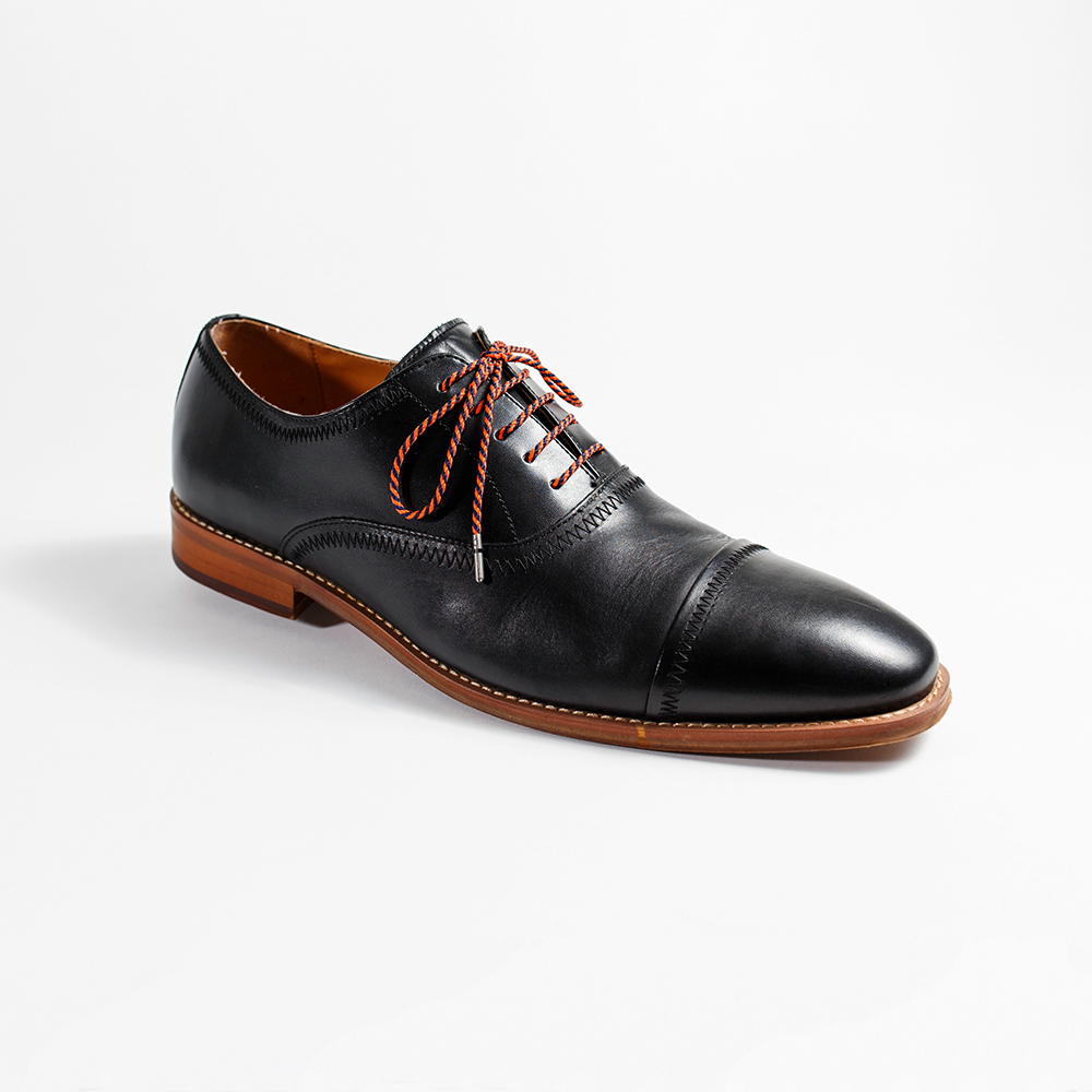Navy Orange Striped Whiskers 33" Men's Dress Shoelaces Black Johnston & Murphy Men's Dress Shoe
