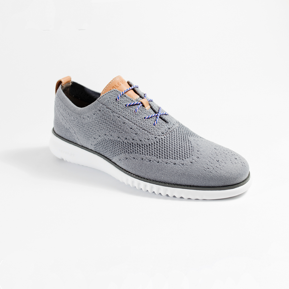 Pink & Blue Striped Whiskers 33" Men's Dress Shoelaces Gray Cole Haan Men's Dress Shoe