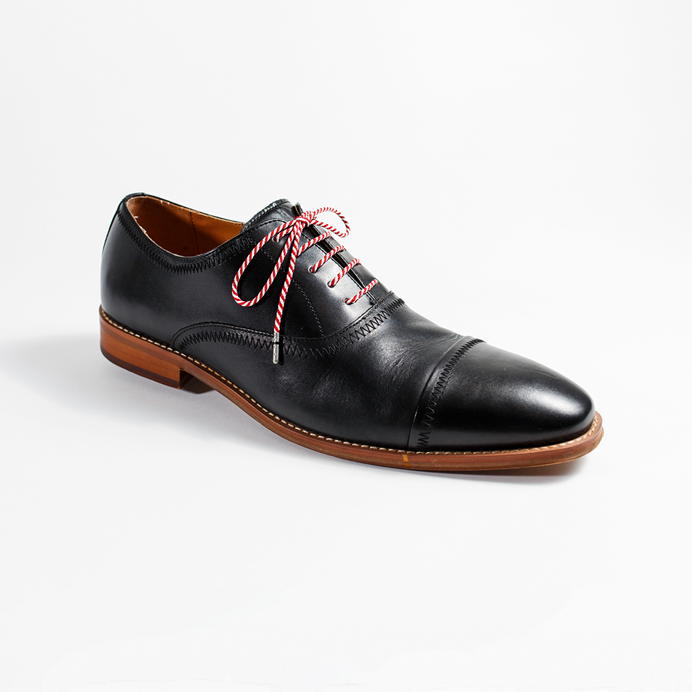 Red & White Striped Whiskers 33" Men's Dress Shoelaces Black Johnston & Murphy Men's Dress Shoe